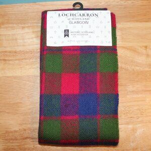 Lochcarron of Scotland Scarf 100% Lambswool NWT Navy Blue Green Red Plaid